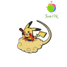 Pin Pikachu Goku nube voladora